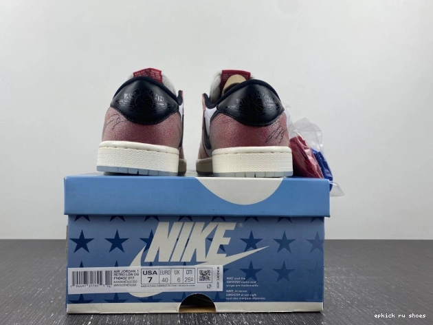 Rep 1 ROOM BLACK' X OG LOW JORDAN AIR FN0432-017 TROPHY 'RED 0711